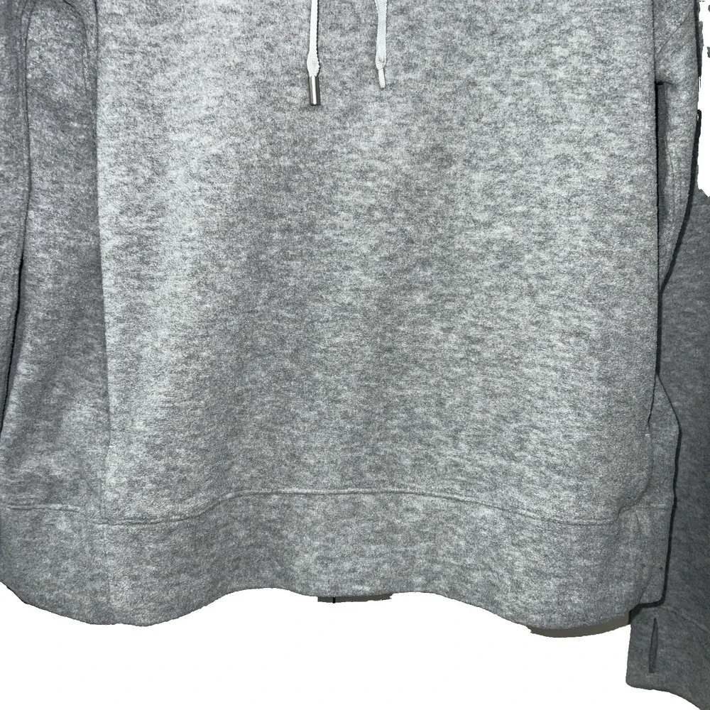 Lululemon Gray‎ Cowl Neck Pullover Sweatshirt Women's 12 Ribbon Drawcord  F7